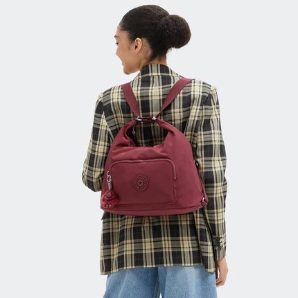 Kipling Borsa Convertibile Zaino in Tessuto Lounge Wine YENNA LOUNGE WINE Kipling 