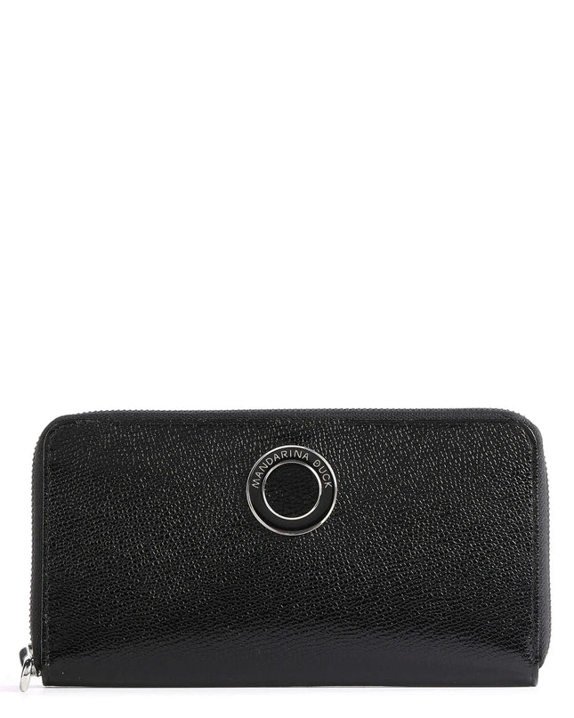Portafogli Donna Lungo con Zip Pelle Nero FZP61 MELLOW LEATHER BLACK Mandarina Duck 