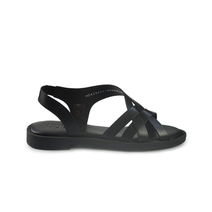 Vueva Sandali Flat Donna in Pelle Nero WD425R24 BLACK Vueva 