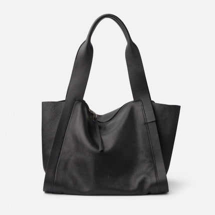 Biba Borsa Shopping in Morbida Pelle Nera - MARIO SPATARELLA