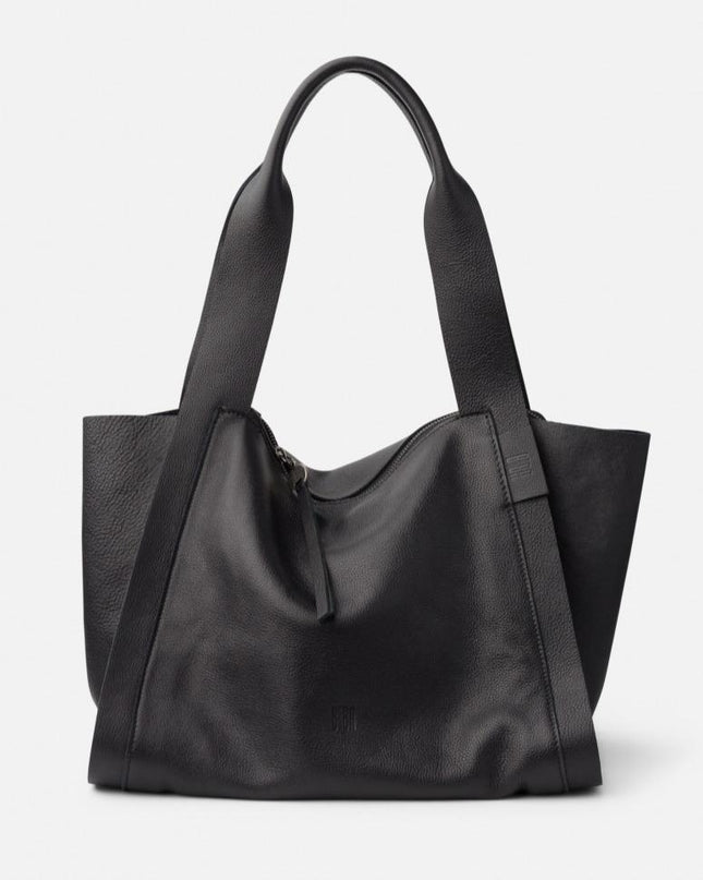 Biba Borsa Shopping in Morbida Pelle Nera - MARIO SPATARELLA