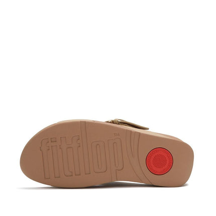FitFlop Sandali Donna con Fibbia in Pelle Cappuccino Beige - MARIO SPATARELLA