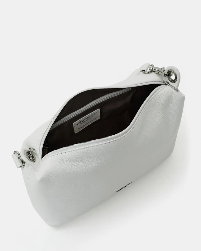 Mandarina Duck Borsa Donna a Spalla in Pelle Bianco FZTA6 MELLOW LEATHER BLANC Mandarina Duck 