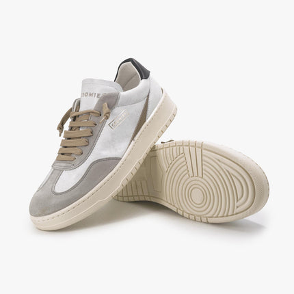 Sneakers Vintage Uomo in Pelle Bianca C7P1 ALPHA BOLD WHITE Cromier 