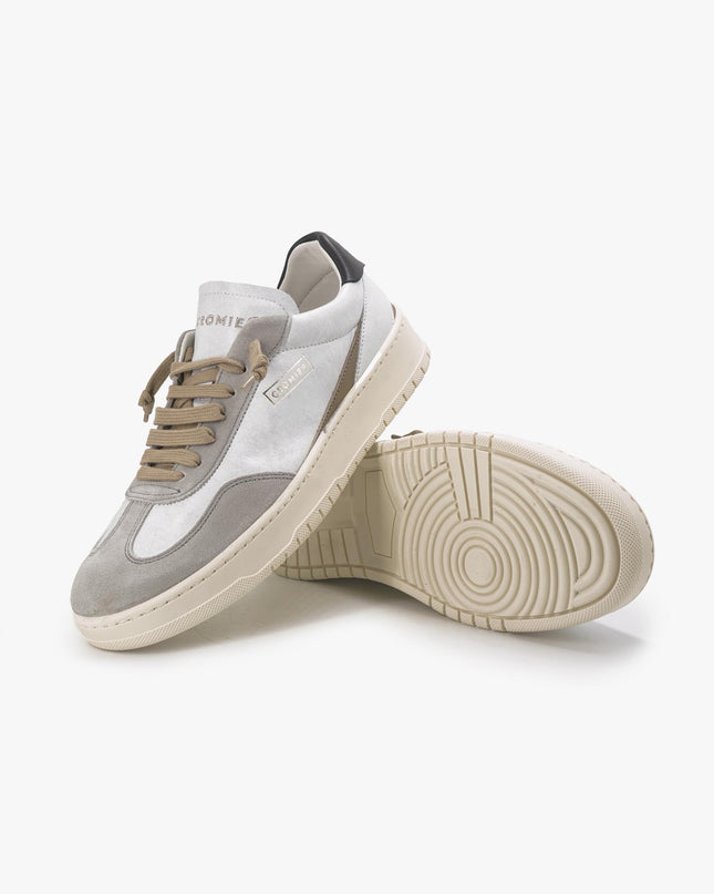 Sneakers Vintage Uomo in Pelle Bianca C7P1 ALPHA BOLD WHITE Cromier 
