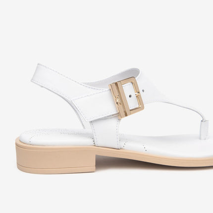 Nero Giardini Sandali Infradito Donna Bassi in Pelle Bianca - MARIO SPATARELLA