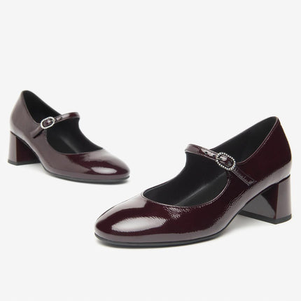 Nero Giardini Decollete con Cinturino in Pelle Vernice Bordo I514360D BORDO 613 Nero Giardini 