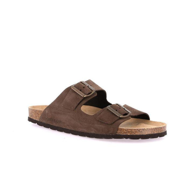 Grunland Sandali Doppia Fibbia Plantare Morbido Sughero Bio Uomo in Camoscio Marrone CB1801 ROBI CASTAGNO Grunland 