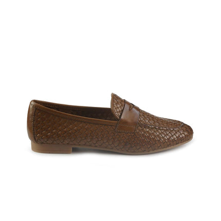 Vueva Mocassini Donna in Pelle Intrecciata Cognac WS263R27 COGNAC Vueva 