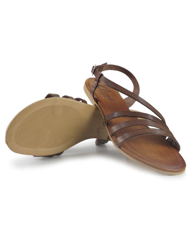 Sandali Bassi Flat Donna in Pelle Moro 2764 MORO Clanto 