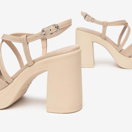Nero Giardini Sandali Donna con Tacco Alto e Plateau in Pelle Lino - MARIO SPATARELLA