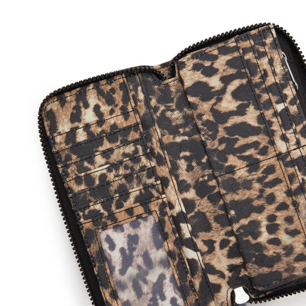 Kipling Portafogli Lungo Donna in Tessuto Anmalier Leopardo MONEY WORLD LEOPARD Kipling 