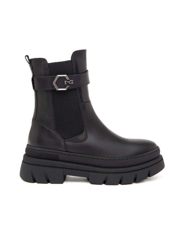 Nero Giardini Stivaletti Combat Donna Pelle Nero I411930D NERO 100 Nero Giardini 