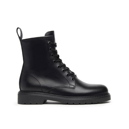 Nero Giardini Stivaletti Anfibi Donna in Pelle Nero - MARIO SPATARELLA