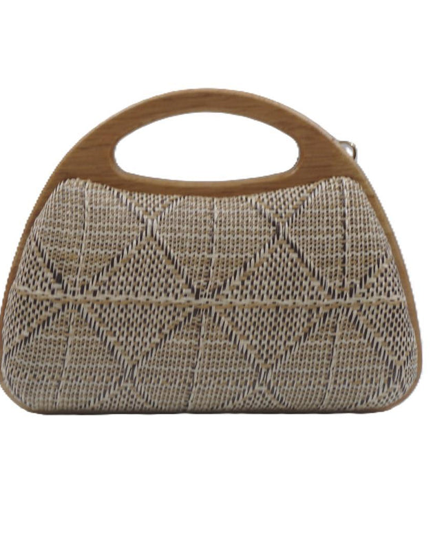Exe Borsa Clutch Pochette Donna a Mano e Tracolla in Tessuto Beige M002 BEIGE BROWN Exe 