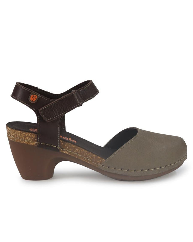 Jungla Pump Donna con Tacco in Pelle Nabuk Taupe - MARIO SPATARELLA
