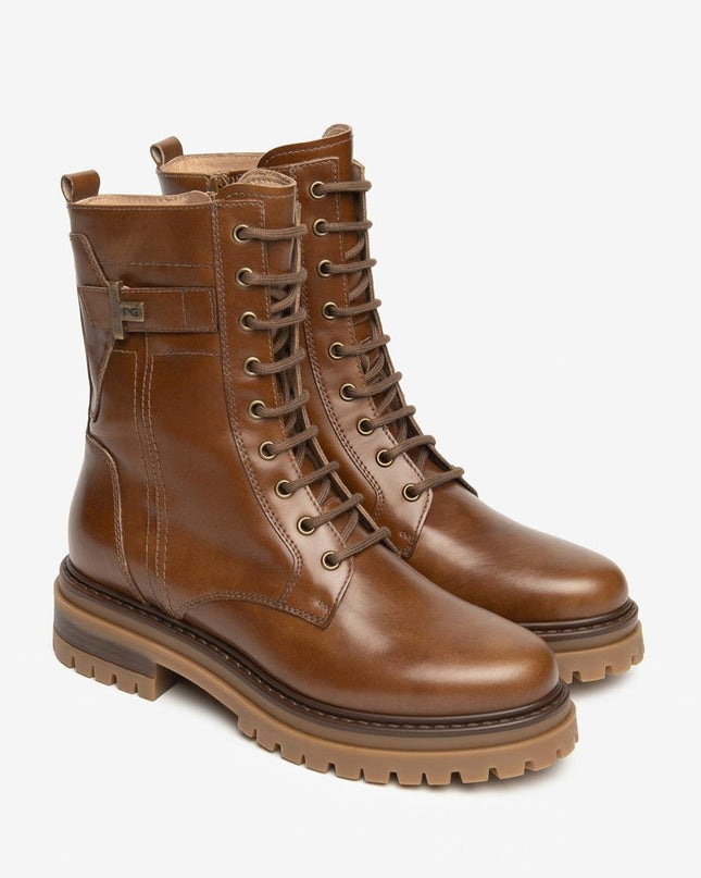 Nero Giardini Anfibi Donna in Pelle Cuoio - MARIO SPATARELLA