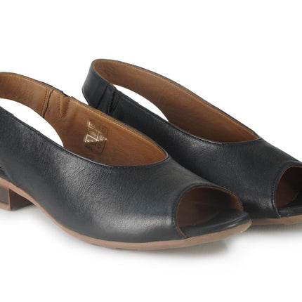 Sandali Bassi Donna Pelle Nera A6401 BLACK Bueno 