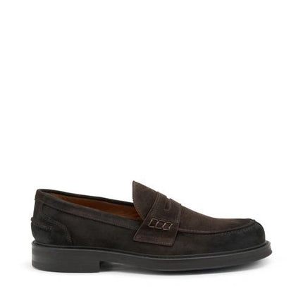 Mocassini Uomo College in Camoscio Marrone 73C8 PEPE Frau 