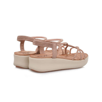 Exe Sandli Confort Donna Laminati con Zeppa Rosa Gold - MARIO SPATARELLA