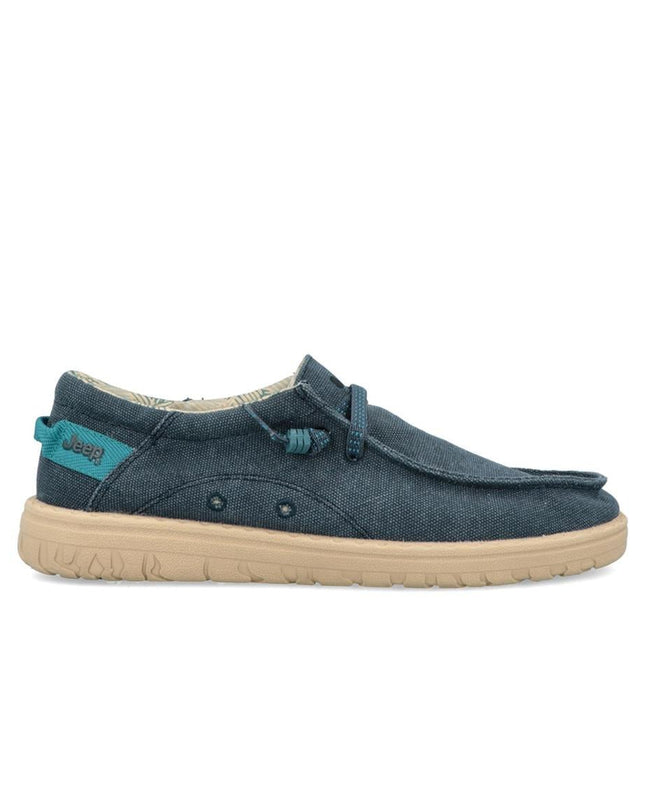 Jeep Wallabee Uomo in Canvas Blu - MARIO SPATARELLA