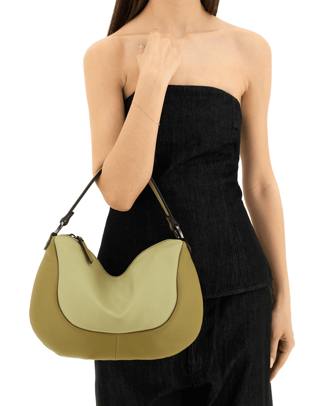 Gabs Borsa a Spalla con Tracolla in Pelle Celadon Savana - MARIO SPATARELLA