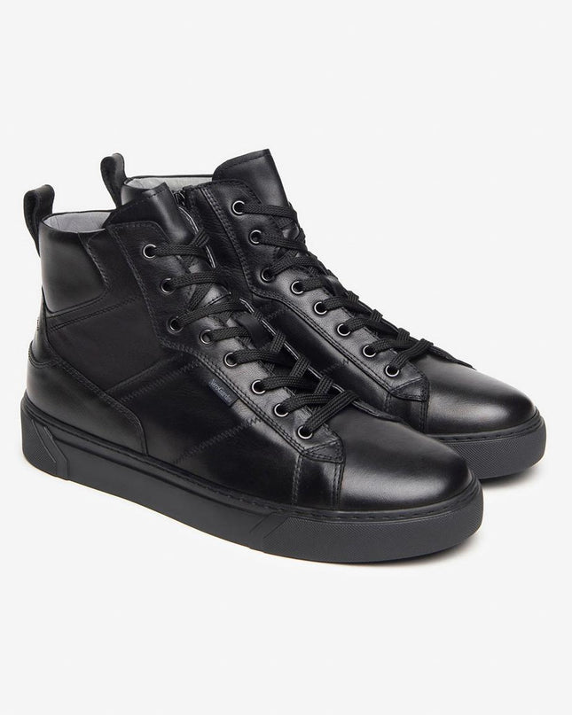 Nero Giardini Sneakers Alta Uomo in Pelle Nero I400451U NERO 100 Nero Giardini 