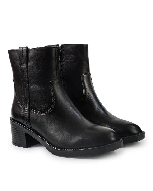 Vueva Stivaletti Donna con Tacco in Pelle Nero WH497H06 OMEGA BLACK Vueva 