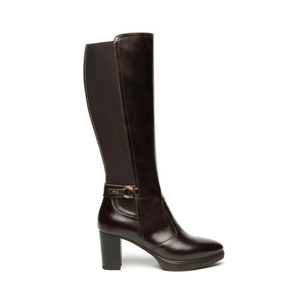 Nero Giardini Stivali Donna con Elastico al Polpaccio in Pelle Testa di Moro I514601D MORO 300 Nero Giardini 
