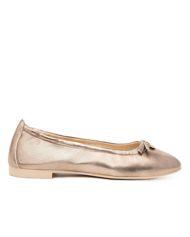 Nero Giardini Ballerina Pelle Laminata Tortora - MARIO SPATARELLA
