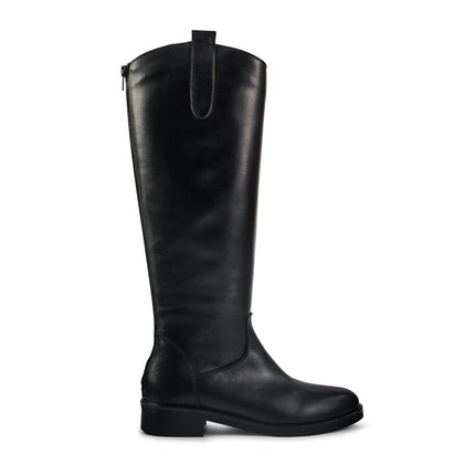 Spatarella Stivali Donna con Tacco Basso Cavallerizza in Pelle Nero - MARIO SPATARELLA