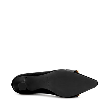 Decolletè Punta Camoscio Nero 64A2 NERO Frau 