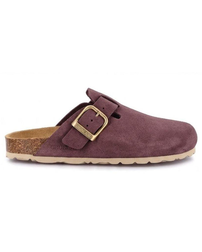 Grunland Sandali Plantare Morbido Sughero Bio Donna in Camoscio Bordeaux CB2609 SARA VINACCIA Grunland 