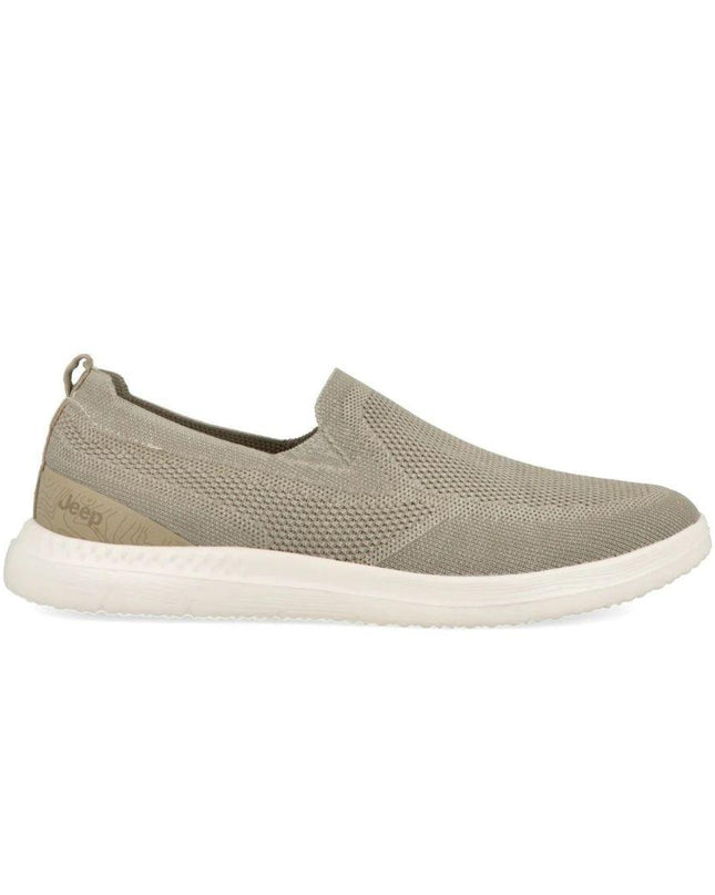 Jeep Mocassino Uomo Slip On in Tessuto Beige - MARIO SPATARELLA