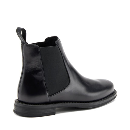 Frau Stivaletti Chelsea Donna Tacco Basso in Pelle Nero 98L3 SETA BLACK Frau 