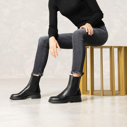 Stivaletti Chelsea Donna Pelle Nero I205990D NERO 100 Nero Giardini 