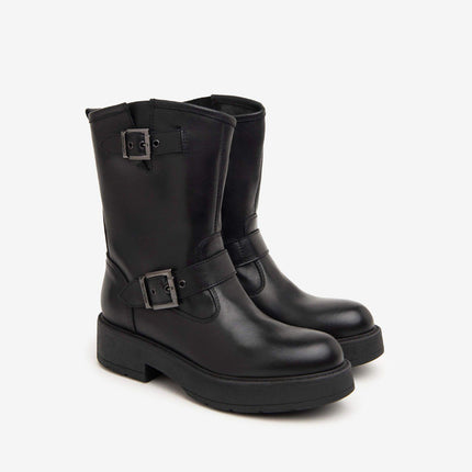 Nero Giardini Stivaletti Biker Donna  Pelle Nero I411980D NERO 100 Nero Giardini 