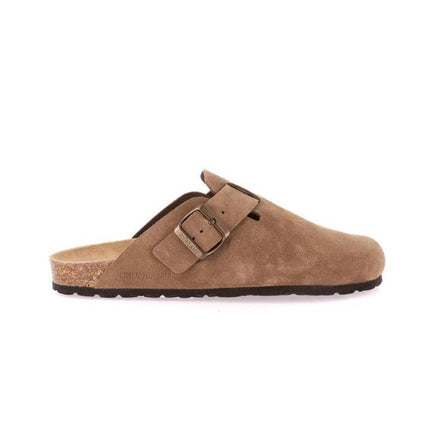 Grunland Sandali Plantare Morbido Sughero Bio Uomo in Camoscio Tortora Beige CB1800 ROBI TORTORA Grunland 