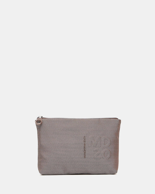 Pochette con Zip in Tessuno Taupr - MARIO SPATARELLA