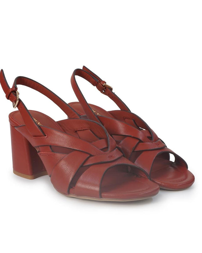 Bruno Premi Sandalo Donna in Pelle Mattone - MARIO SPATARELLA