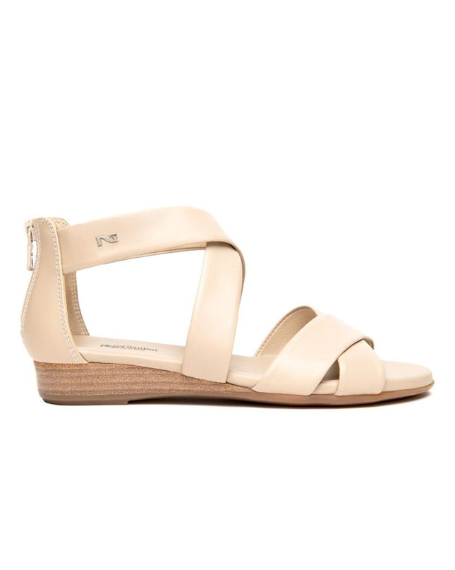 NeroGiardini Sandalo Basso Donna in Pelle Lino - MARIO SPATARELLA