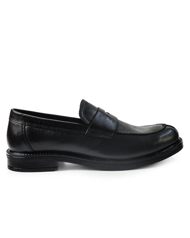 Vueva Mocassini Uomo College in Pelle Nero - MARIO SPATARELLA