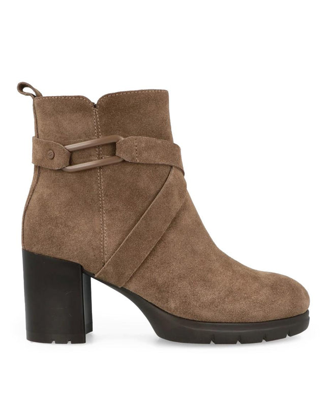 Impronte Stivaletti Donna con Tacco in Camoscio taupe FENICE BUCKLE TAUPE Impronte 