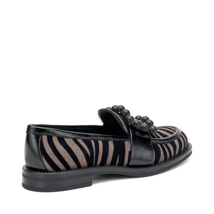 Mocassini Frau Donna in Pelle Zebra Animalier con Fibbia 90E3 VELVET ANIMALIER Frau 