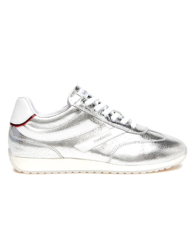 NeroGiardini Sneakers Bassa Donna in Pelle Argento - MARIO SPATARELLA