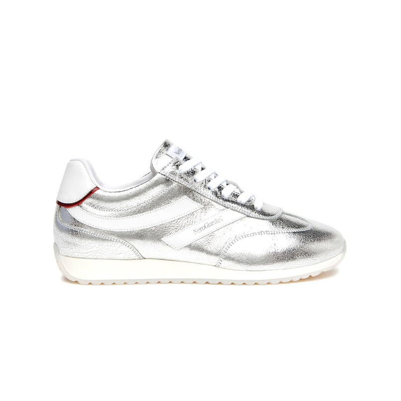 NeroGiardini Sneakers Bassa Donna in Pelle Argento - MARIO SPATARELLA