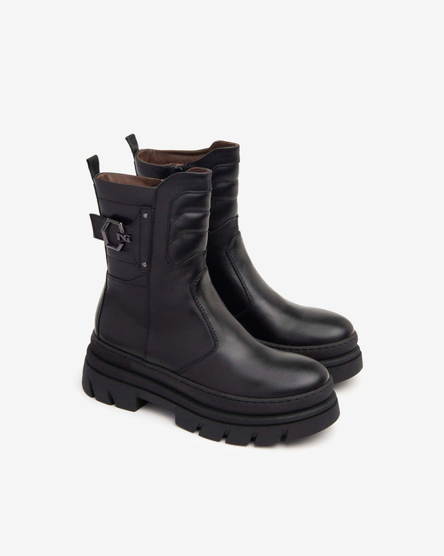 Stivaletti Biker Donna Pelle Nero I411931D NERO 100 Nero Giardini 