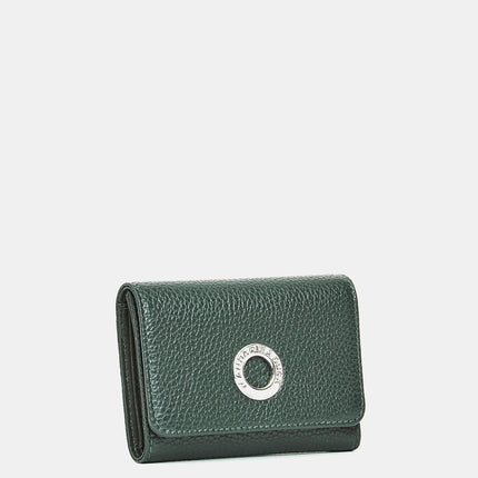 Mandarina Duck Portafogli Donna Pelle Verde Pine Green Portamonete FZP70 MELLOW LEATHER PINE GREEN Mandarina Duck 
