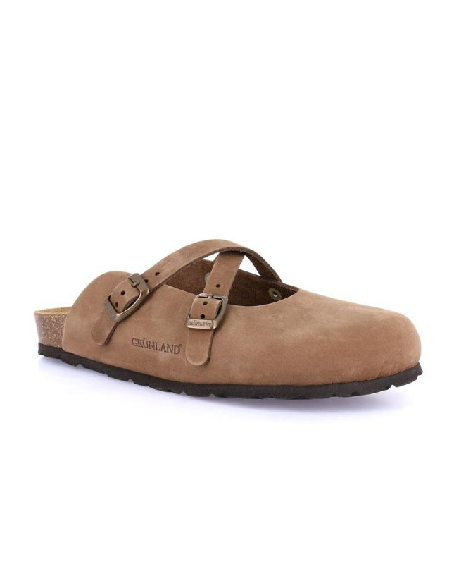 Grunland Sandali Plantare Morbido Sughero Bio Donna in Nabuk Marrone CB6684 SARA MARRONE Grunland 