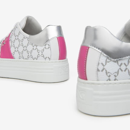 Sneakers Donna in Pelle Bianca E409955D BIANCO 707 Nero Giardini 